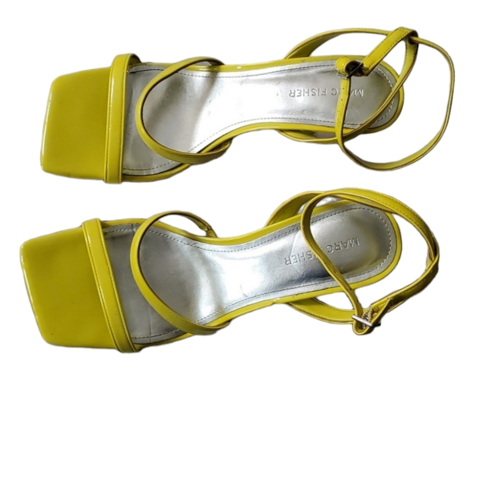Marc Fisher yellow strappy pumps size 8.5M